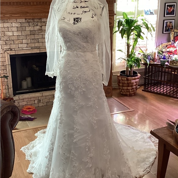 - Jasmine Haute Couture Wedding Gown Dress, sz 8, Silk, Lace, Embroidered … - Picture 14 of 16